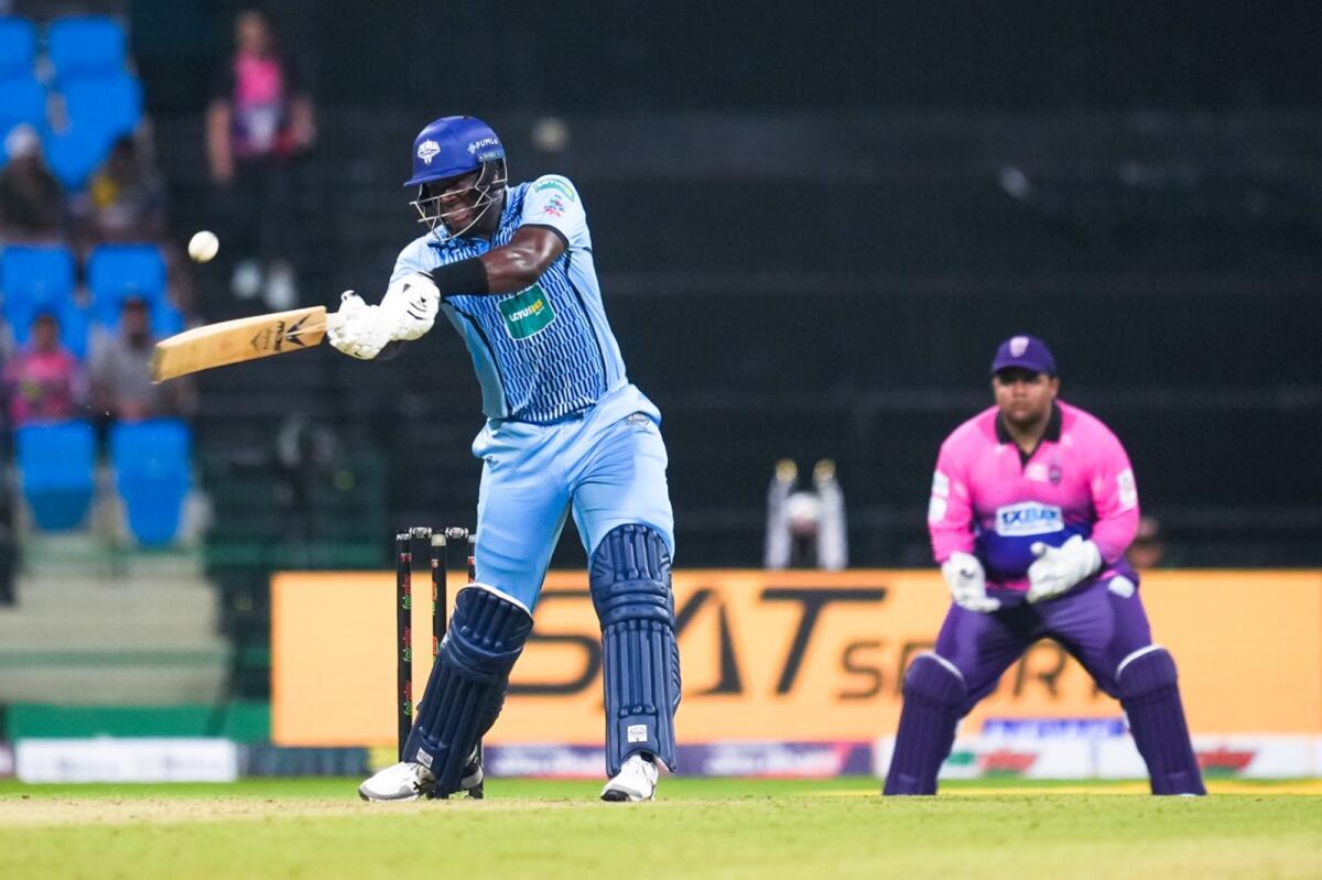 Carlos Brathwaite of the Chennai Braves during the game against Bangla Tigers on Friday. — Supplied photo