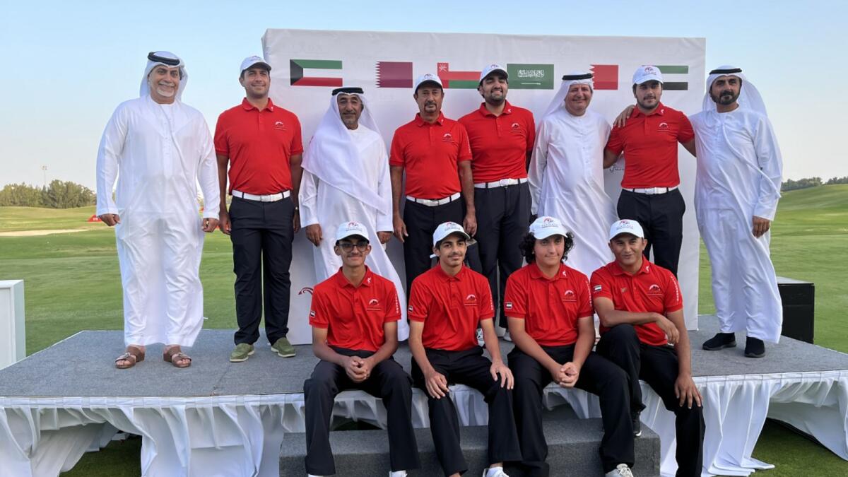 The UAE national golf team and the delegation. — Supplied photo