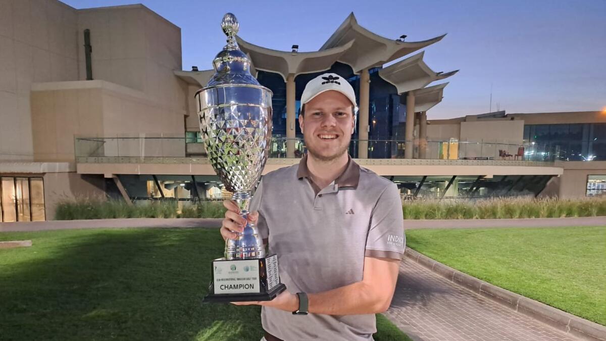 Bob Van Der Voort (Ned) winner of the 54-hole GEM International Amateur Golf Tour event held at Sharjah Golf &amp; Shooting Club.- Supplied photo