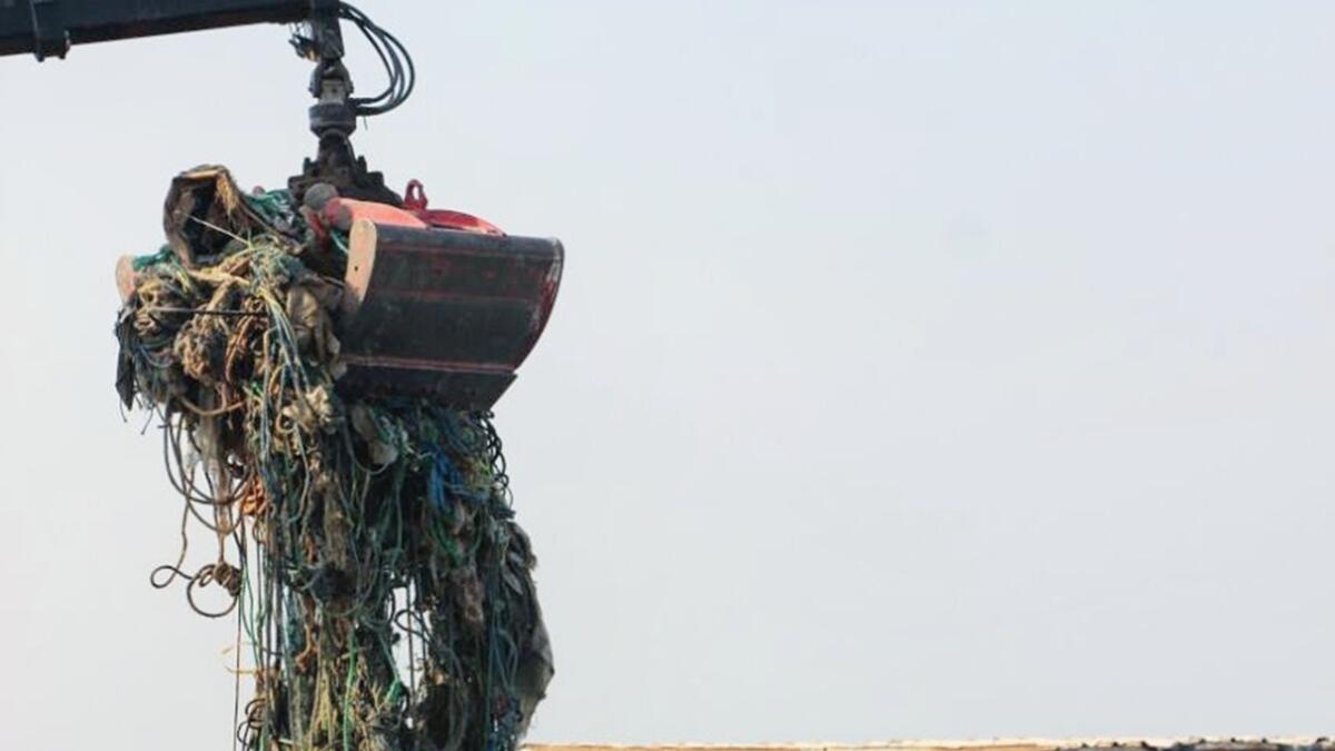 12ton wastes, incl. three boats, fished out of Shaam beach. Supplied photo