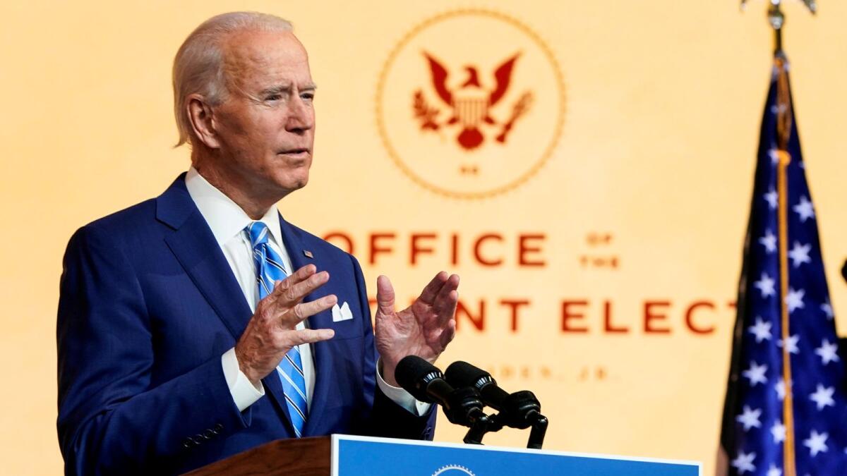 Biden has captured 306 electoral votes for his victories in individual states, well past the 270 needed to win the presidency.