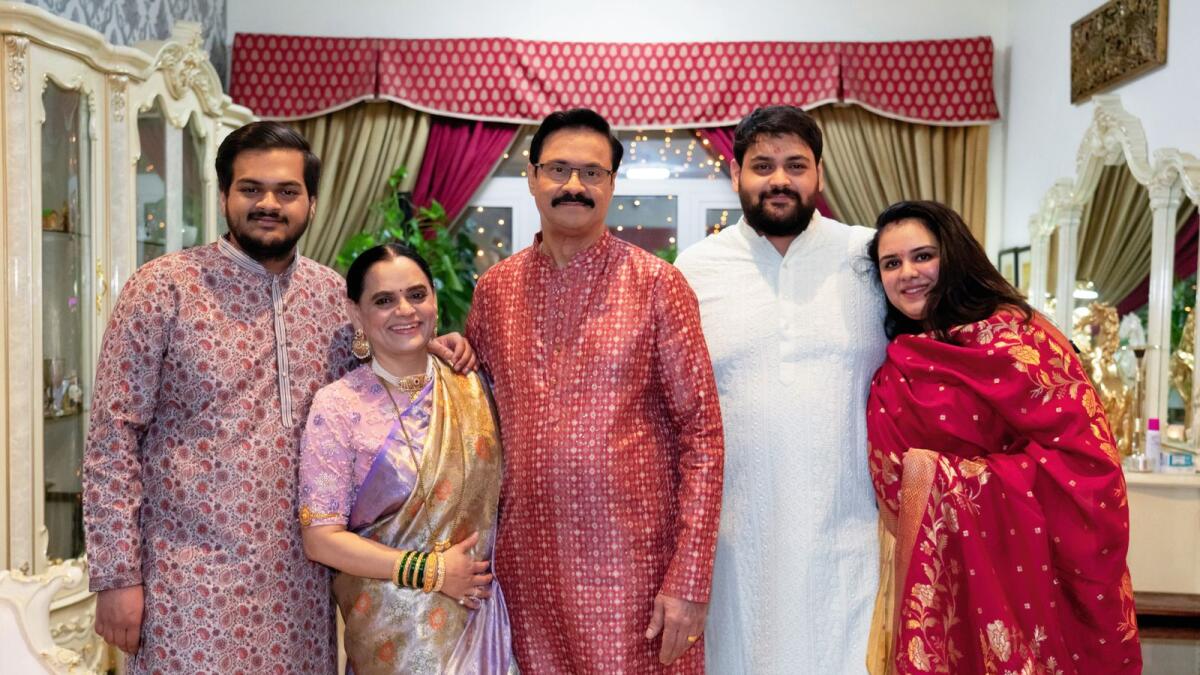 Dr. Dhananjay Datar, Chairman and Managing Director Adil Group, with his family.