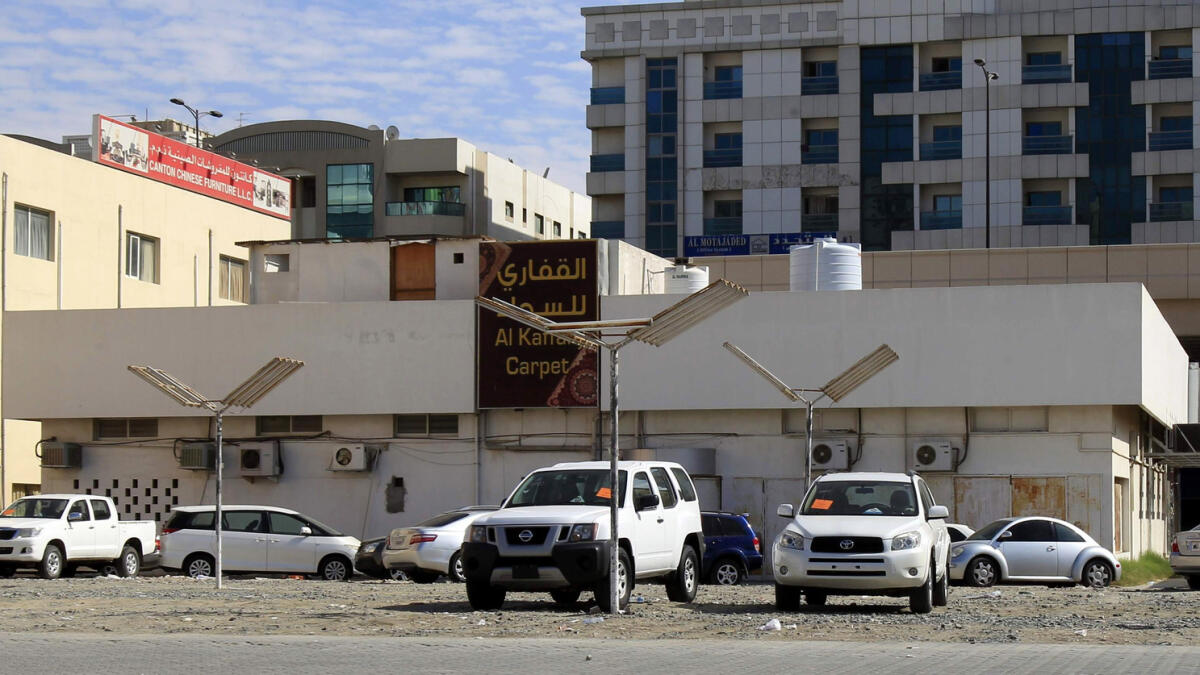 Abu Shagara, Sharjah, without the used cars market is a ghost of its past, with ample parking spots and smooth traffic flow. Photos by M. Sajjad