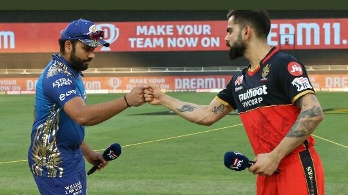 Battle on the cards as giants clash in the IPL opener. — Twitter