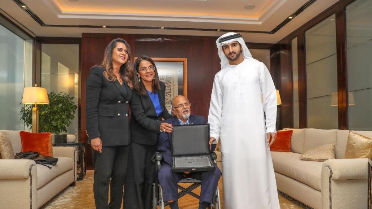 Sheikh Hamdan honours Indian tycoon in Dubai