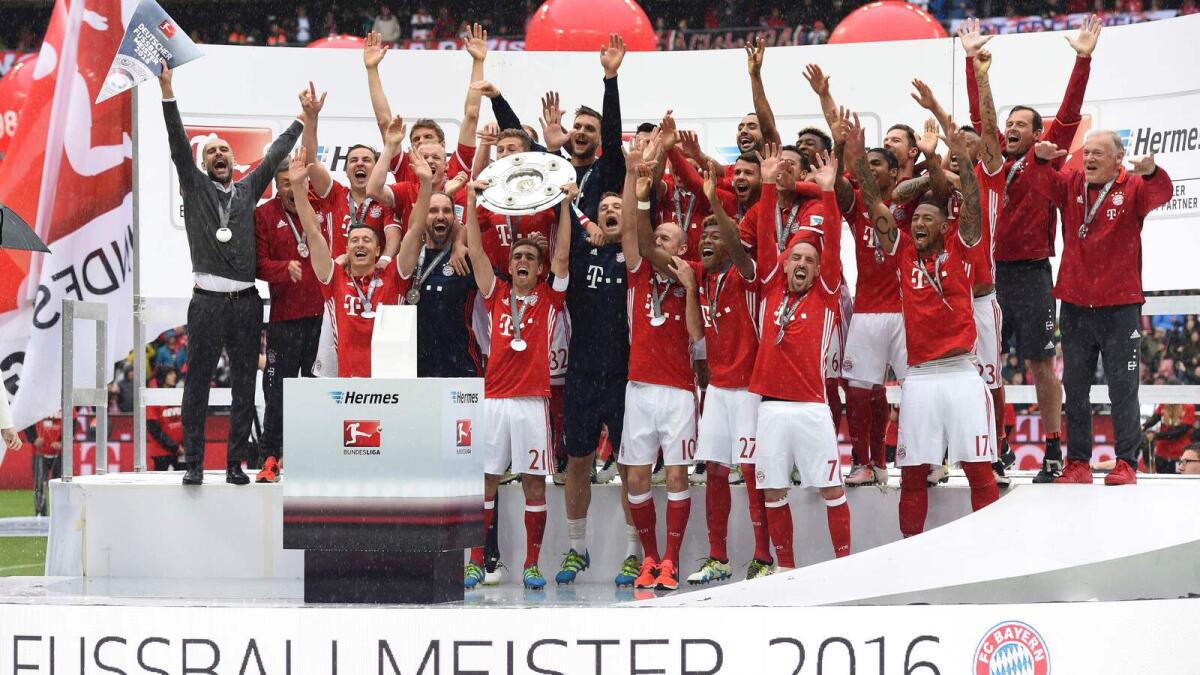 Guardiola signs off at Bayern with league title