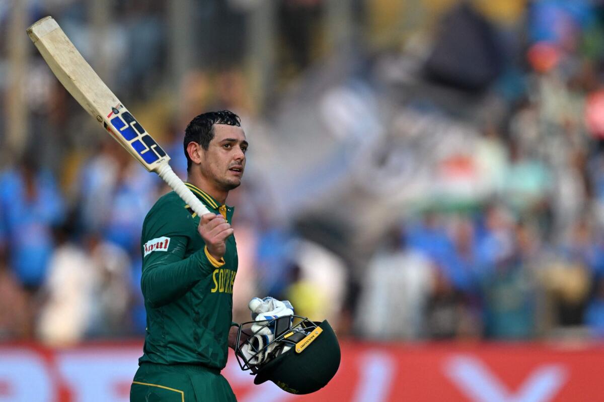 South Africa's Quinton de Kock has already scored four hundreds in the tournament. — AFP