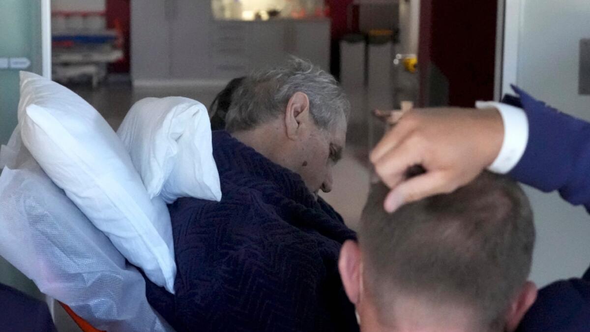 Czech Republic's President Milos Zeman was admitted to the Military hospital in Prague, Czech Republic on Sunday. – AP