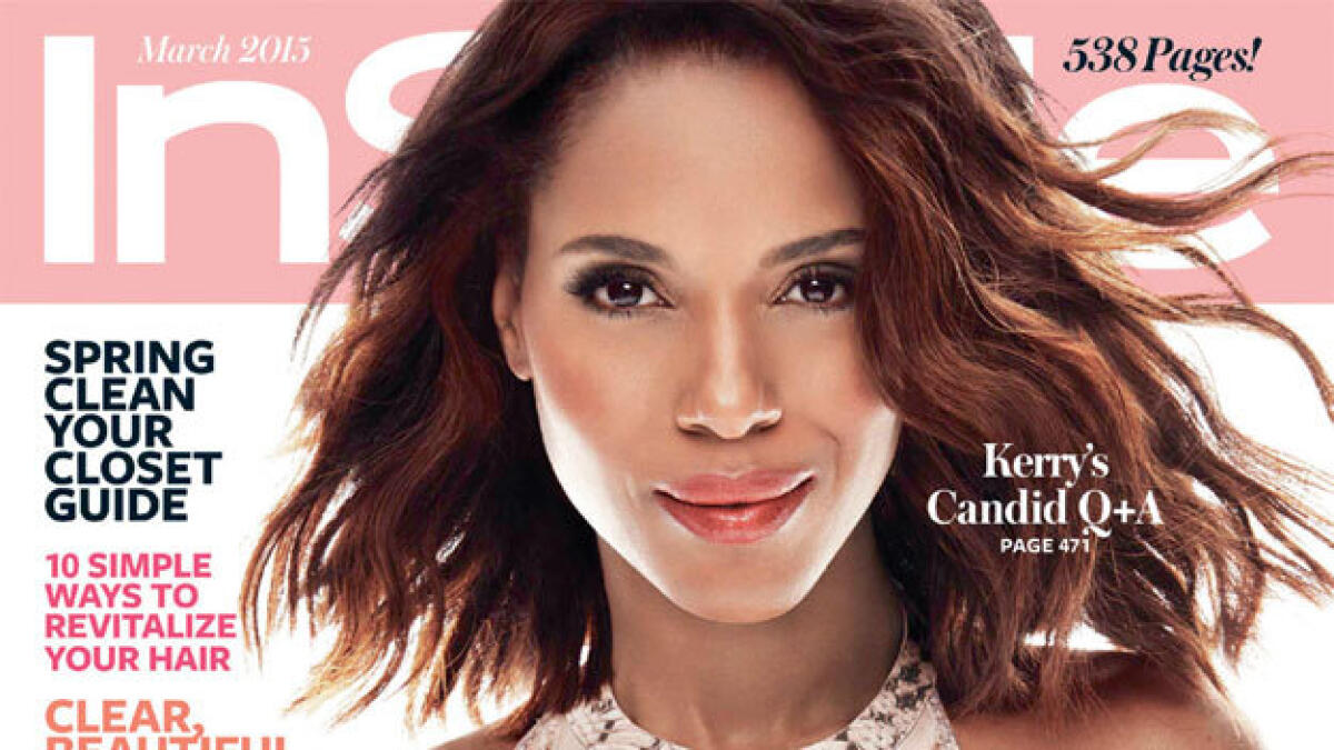 Kerry turns pale, InStyle