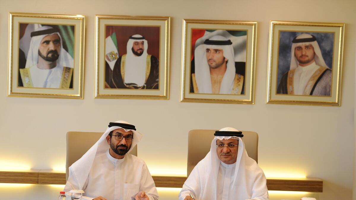 Humaid Al Qutami (right) during the announcement of the expansion of the  Dubai Gynaecology and Fertility Centre. — Supplied photo