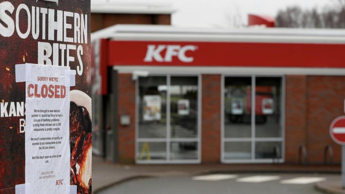 Hundreds of KFC outlets remain shut in Britain due to poultry supply crisis 