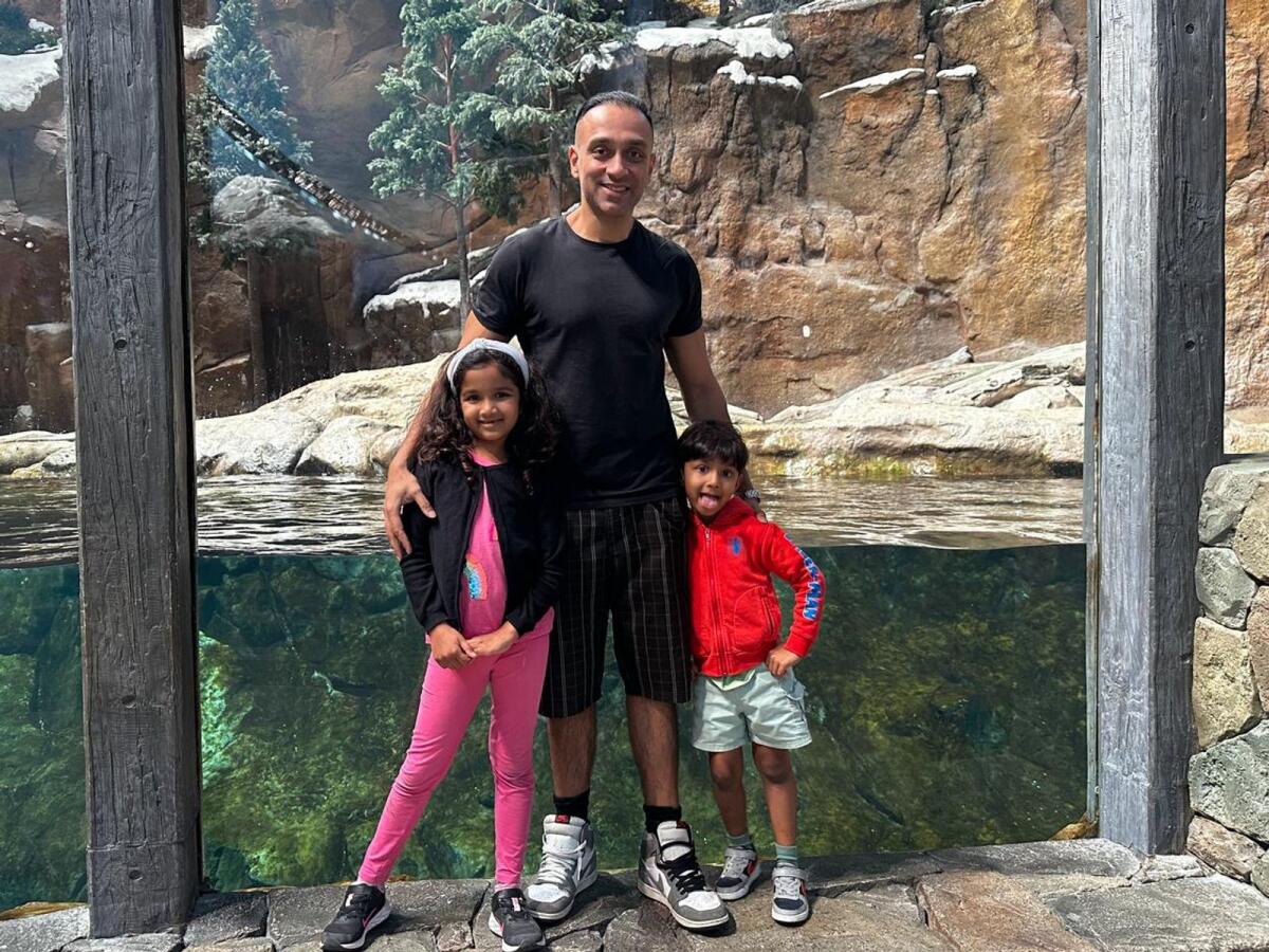Vip Patel with his children