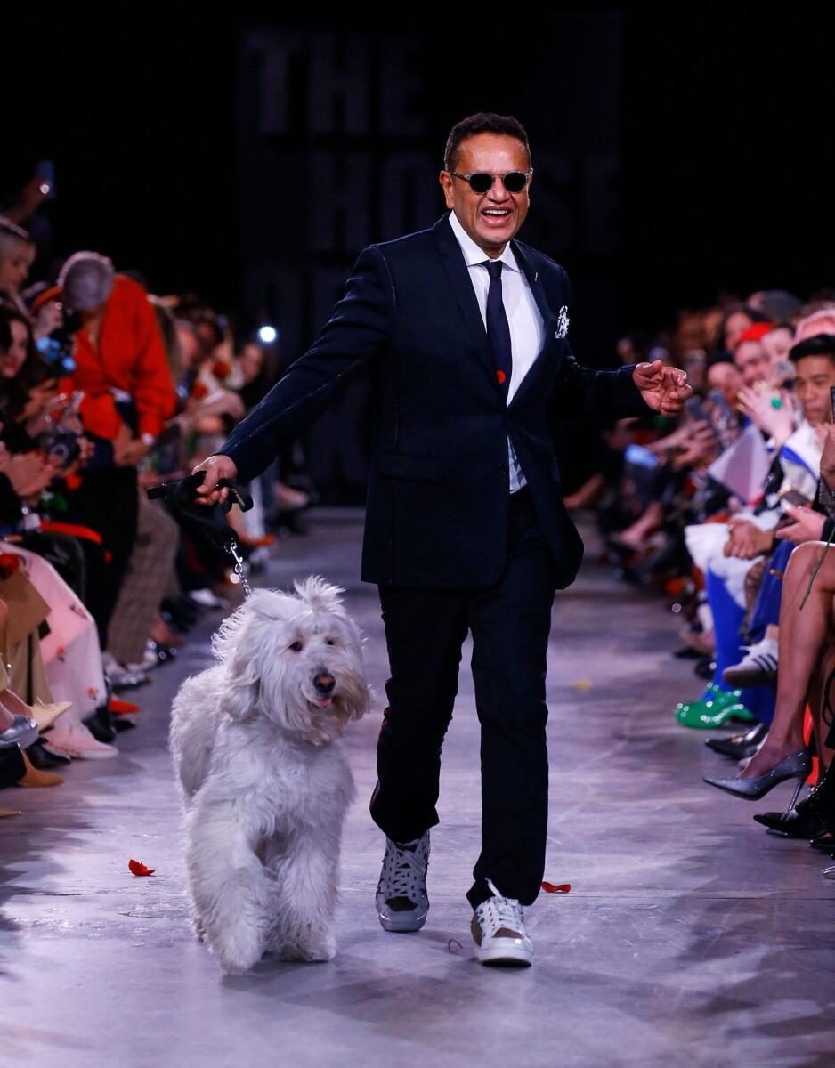 Naeem Khan walks the runway during his New York Fashion Week 2023 show