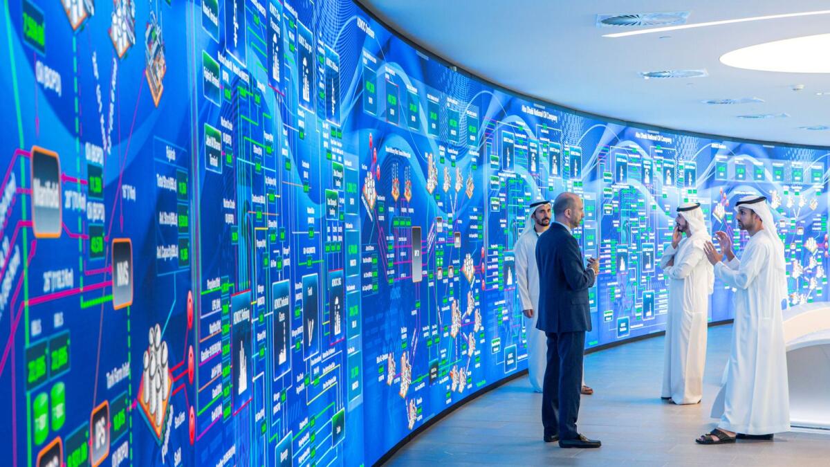 Adnoc's panorama digital command centre. — Supplied photo