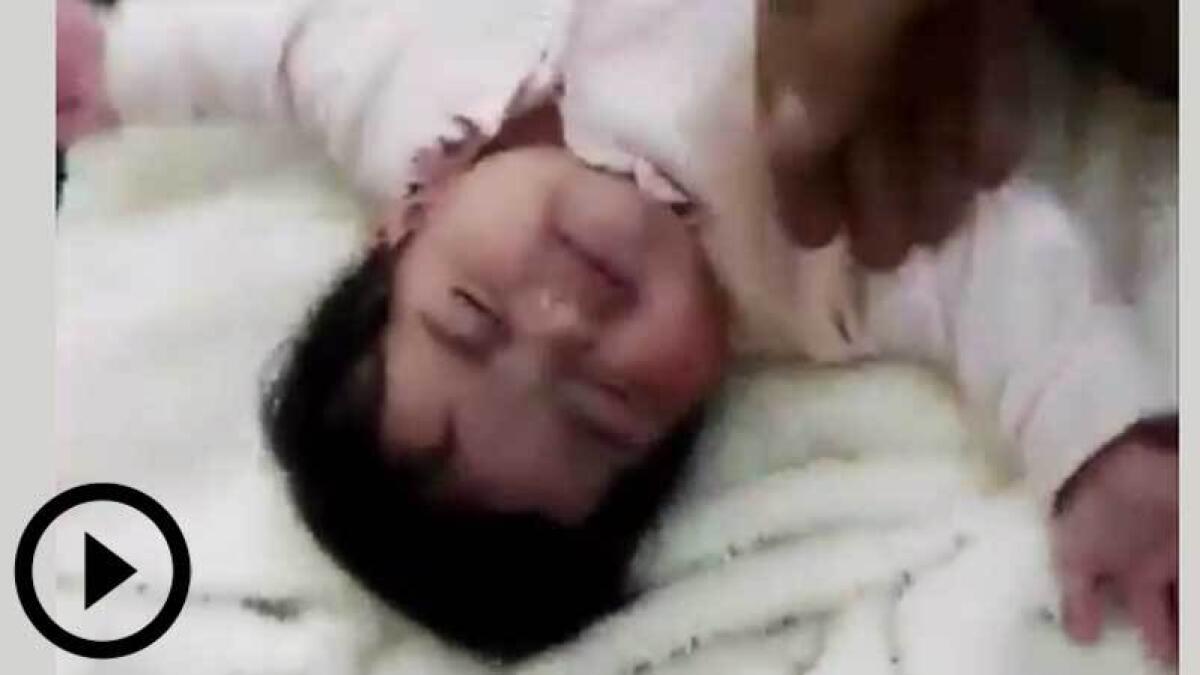Graphic: Saudi man violently slaps baby girl, mother pleads for help