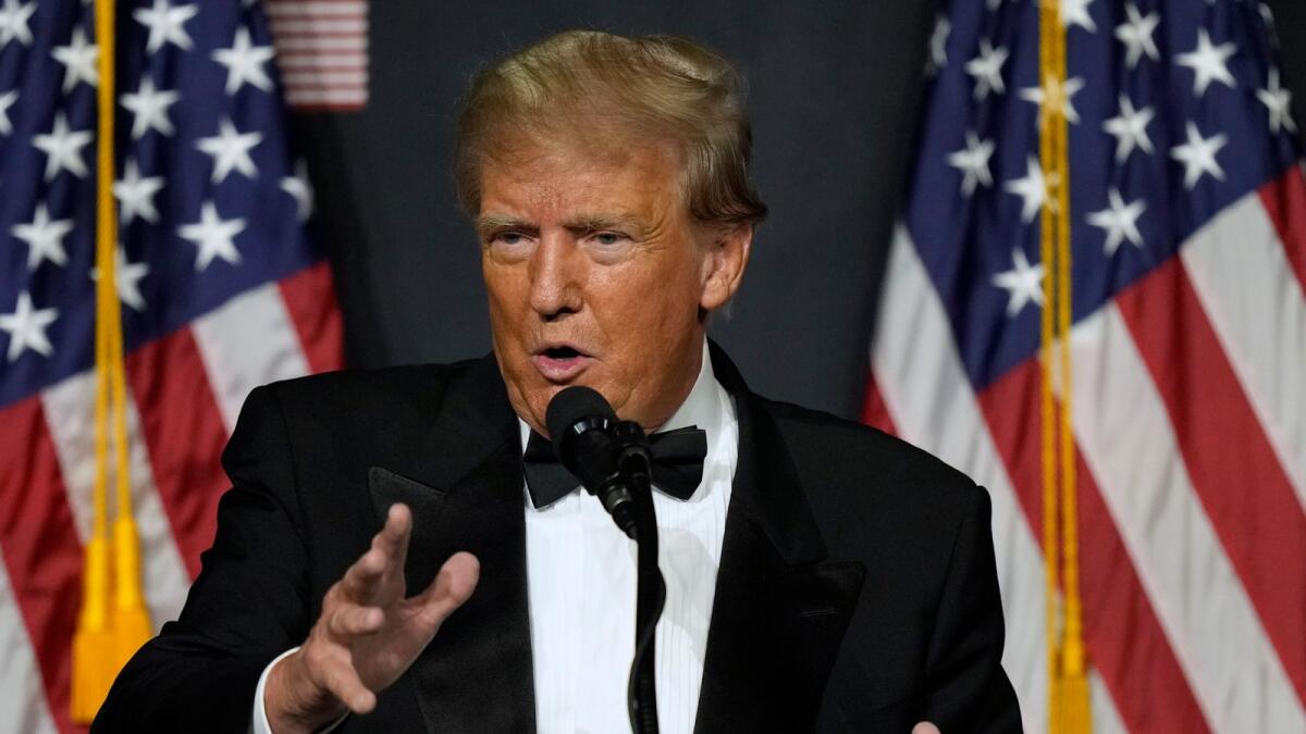 Donald Trump speaks at Mar-a-Lago. — AP file