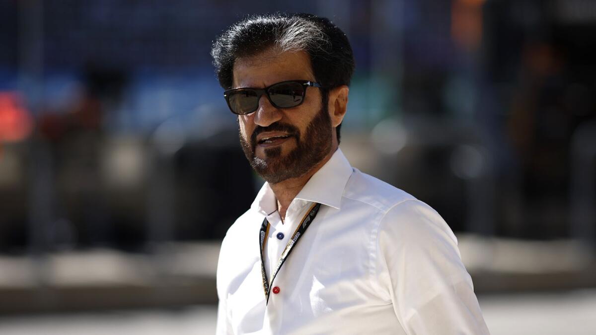 AUSTIN, TEXAS - OCTOBER 21: Mohammed ben Sulayem, FIA President, walks in the Pitlane during practice ahead of the F1 Grand Prix of USA at Circuit of The Americas on October 21, 2022 in Austin, Texas.   Chris Graythen/Getty Images/AFP