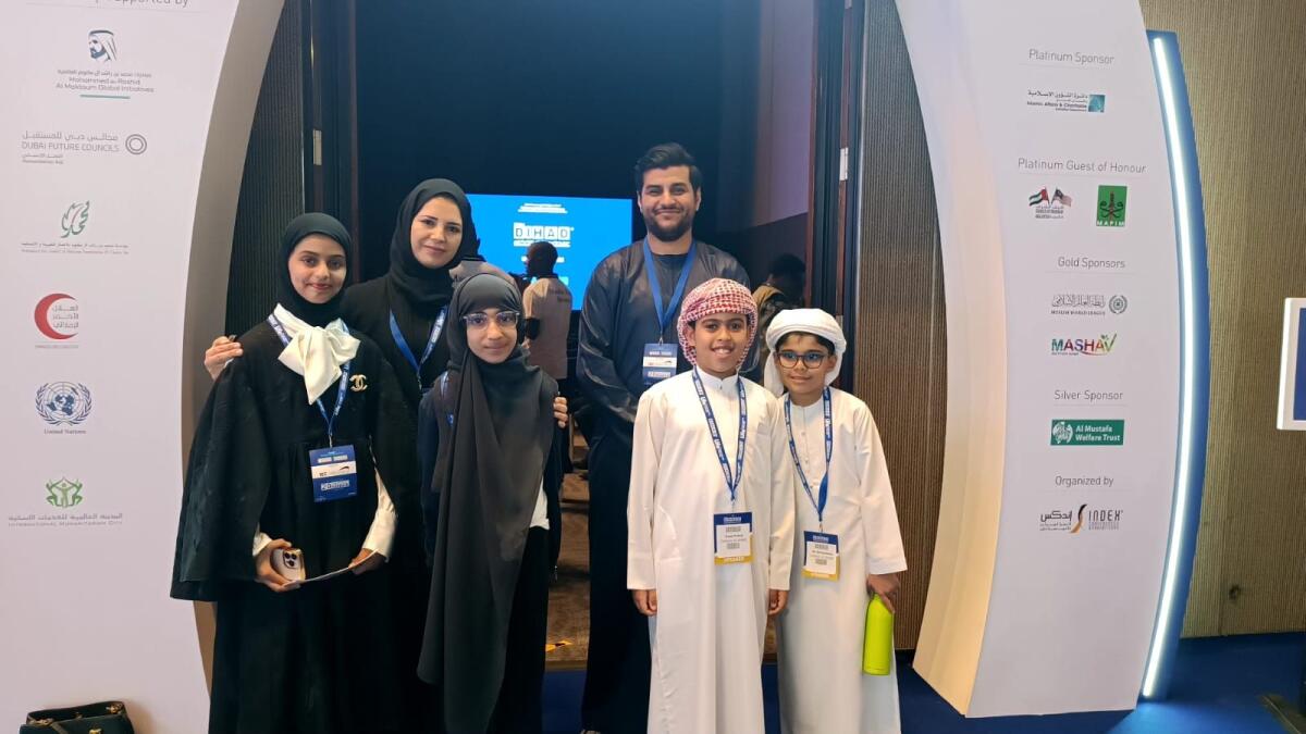 Students of International School of Creative Science at the DIHAD conference.