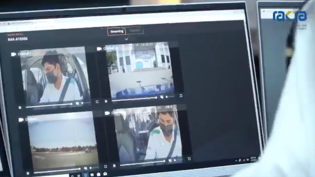 Footages from the surveillance cameras are relayed to a smart centre. (Screengrab from video shared by RAKTA on Twitter)
