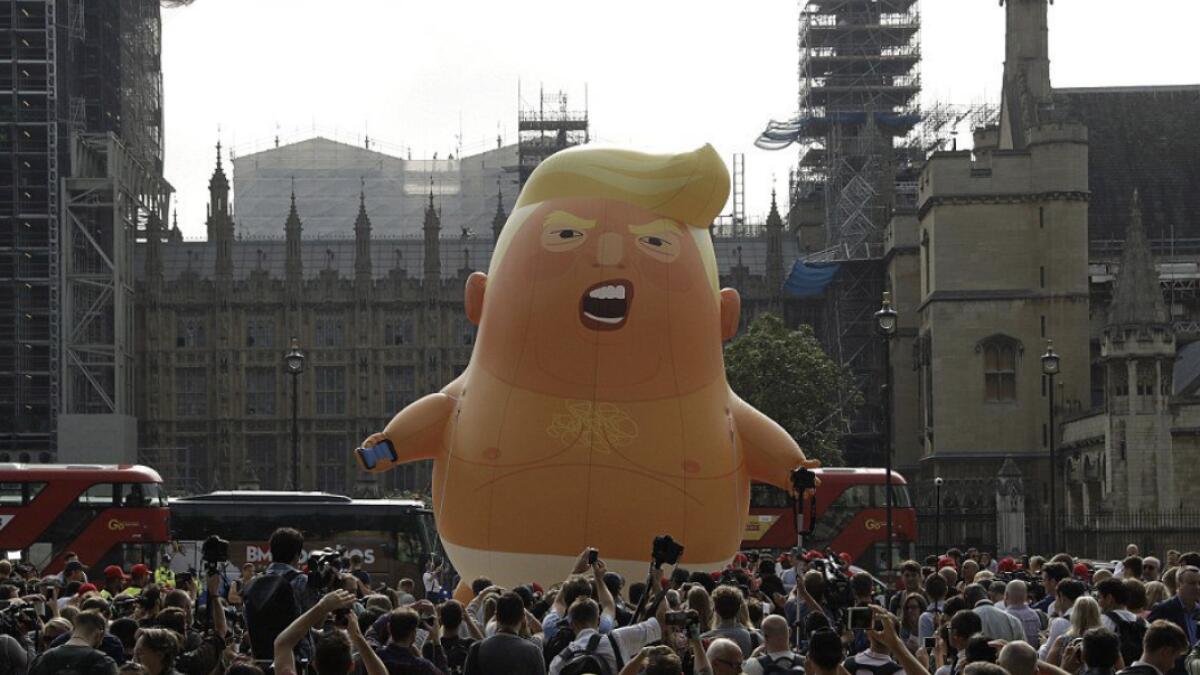 Video: 6-metre Trump baby balloon takes flight in London  