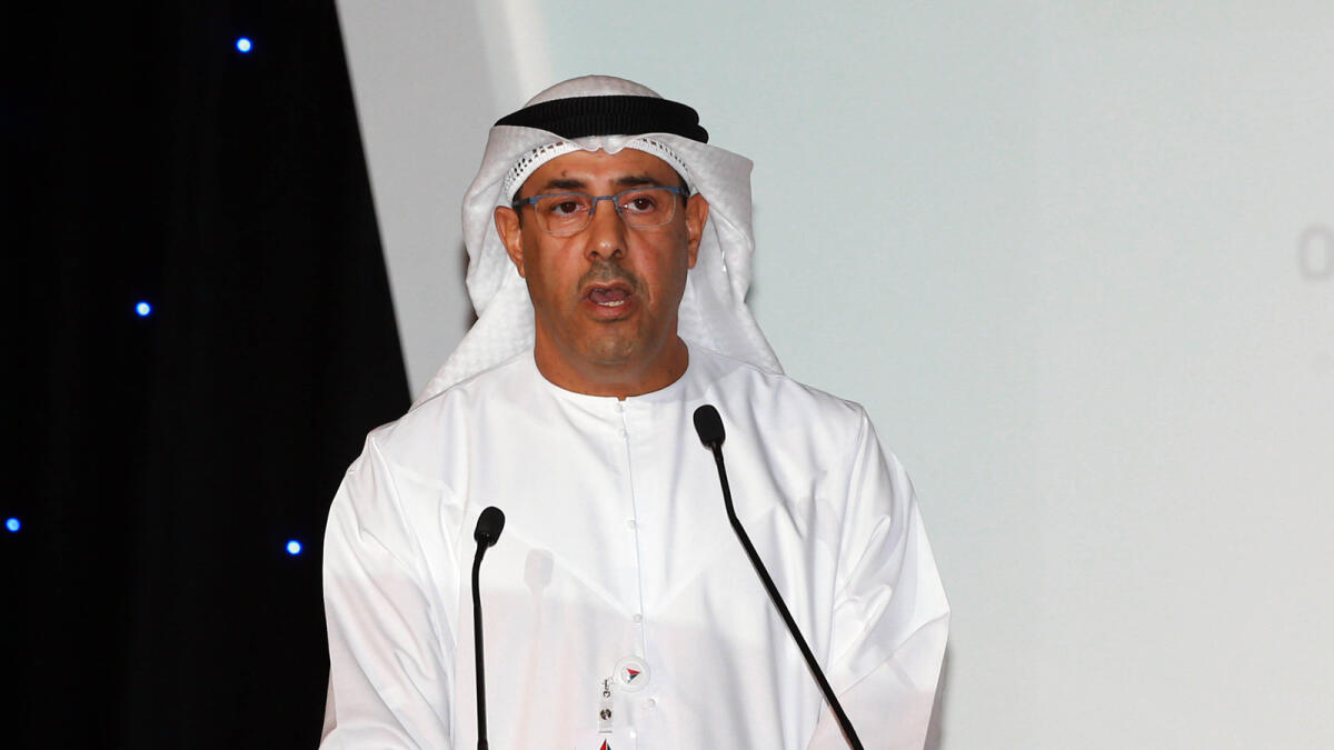 Ali Majed Al Mansouri during Abu Dhabi Business Forum  in  Abu Dhabi on  Sunday.  