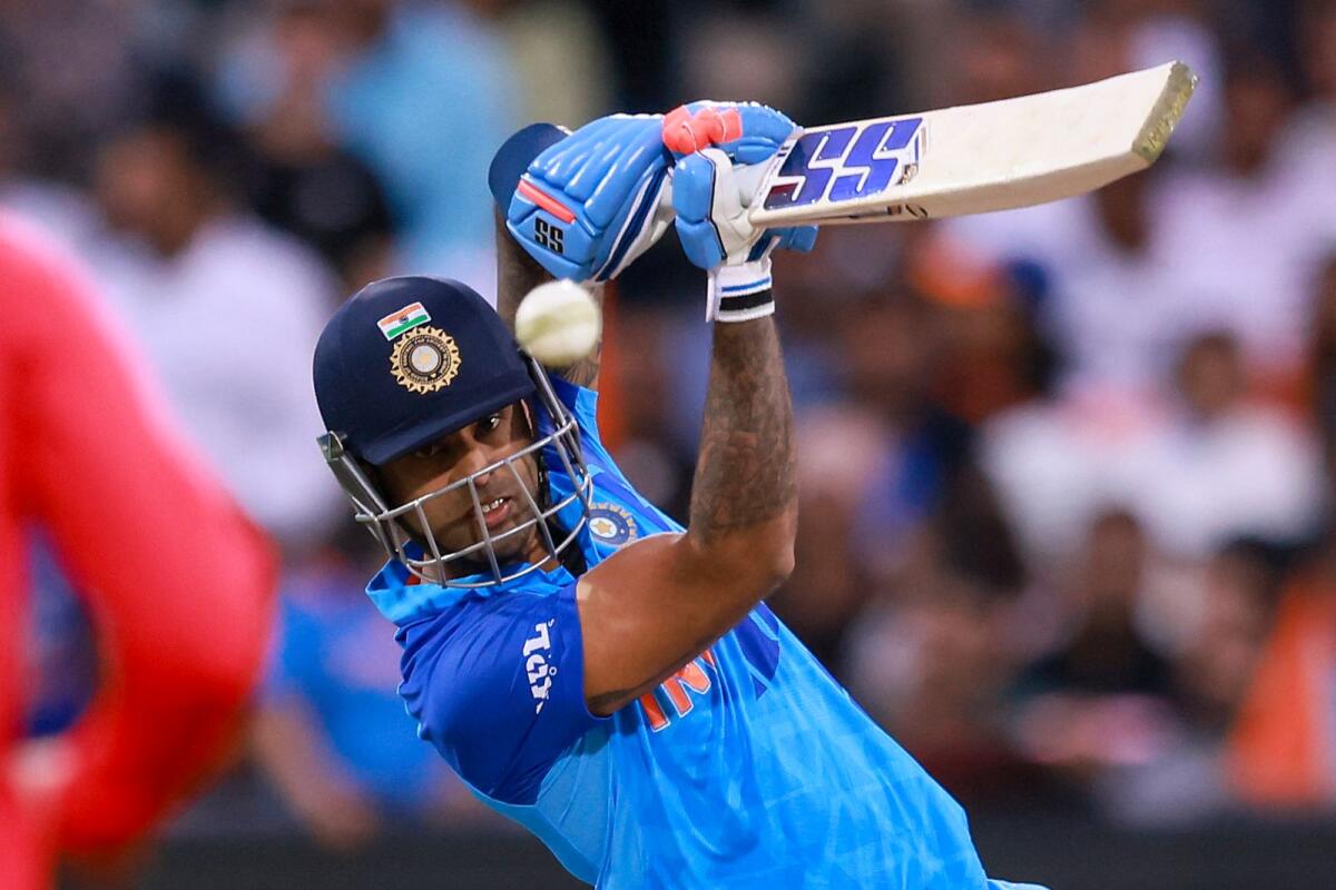 India's Suryakumar Yadav during the semifinal against England. — AP