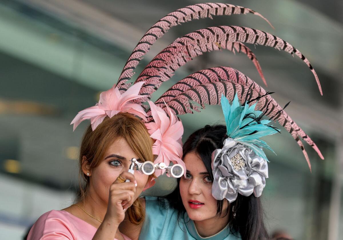Fans at the Dubai World Cup horse racing event at the Meydan racecourse on March 26, 2021. — AFP file