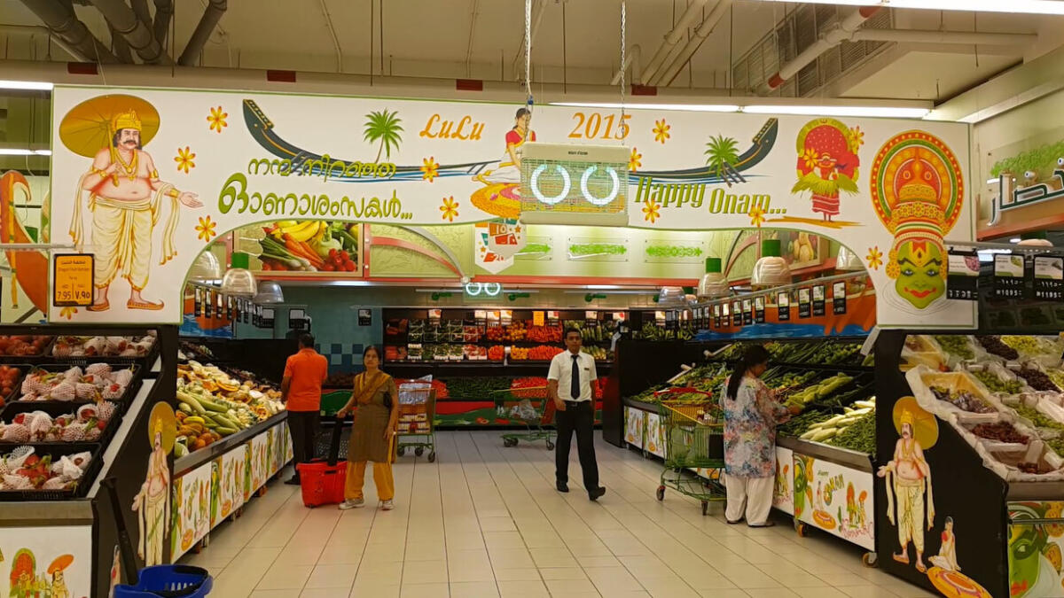 Dubai's shopping hub Lulu hypermarket is decked up to attract customers shopping for Onam - Photo by Nilanjana Gupta/Khaleej Times
