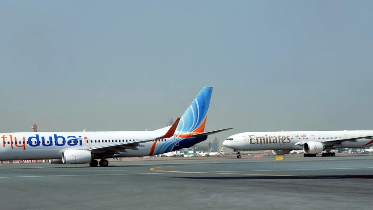 flyDubai, Emirates, DXB, Terminal 3, Terminal 2, Dubai International airport