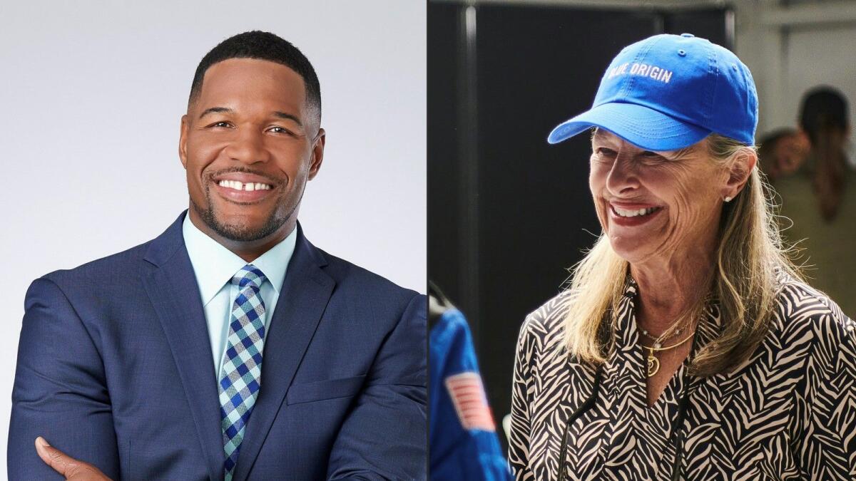 Good Morning America co-anchor Michael Strahan and Laura Shepard Churchley were both guest flyers on Blue Origin spacecraft. – AFP