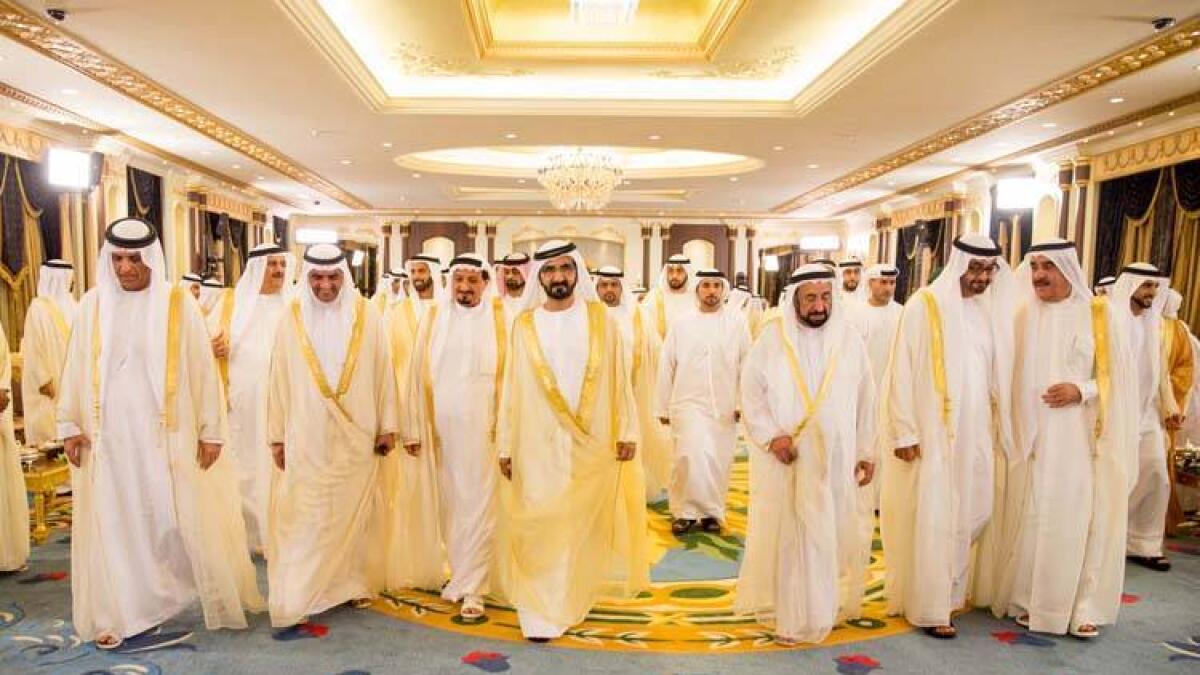 UAE Rulers gather to celebrate Eid at Mushrif Palace