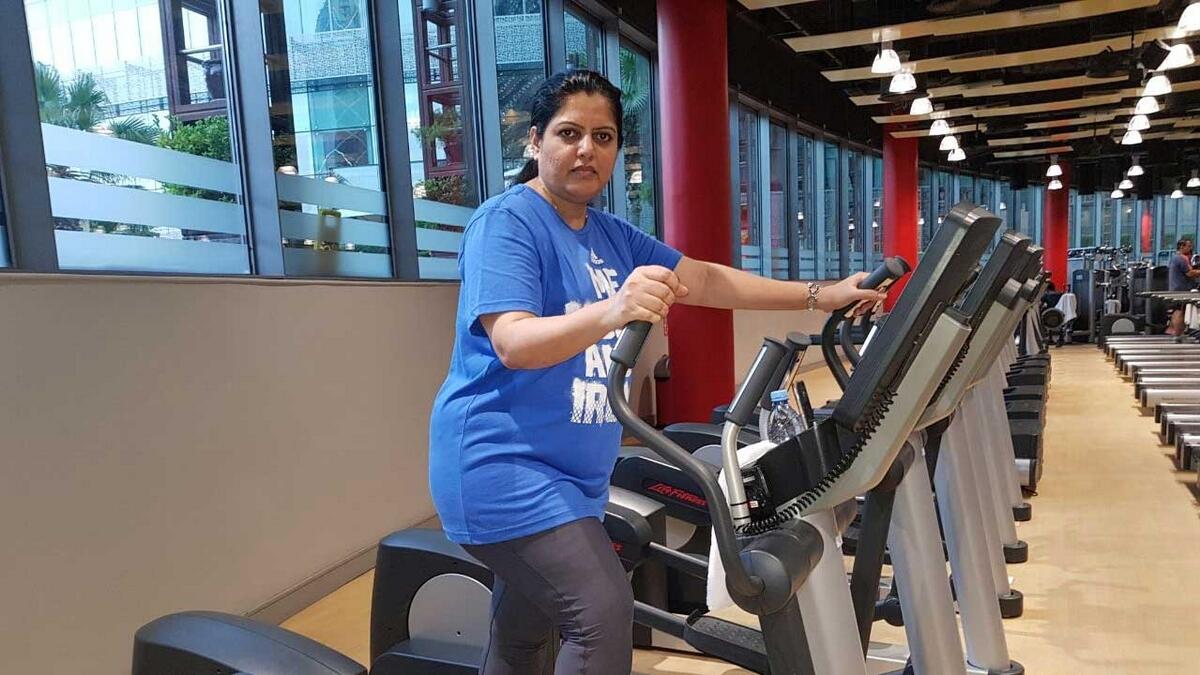 Arva, who accepted the fitness challenge just 10 days ago, tells Khaleej Times that it has made all the difference in her life.-Supplied photo