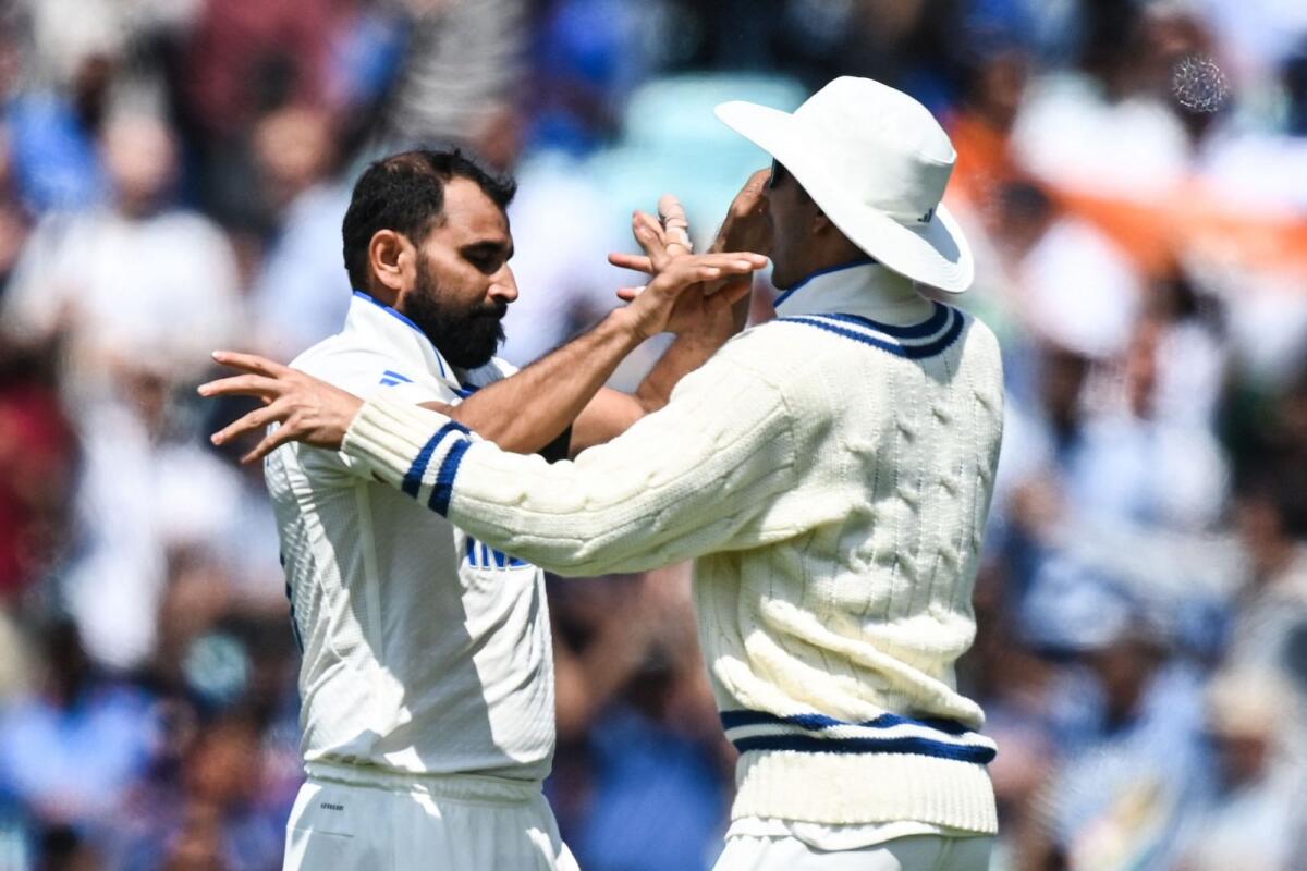 India's Mohammed Shami was brilliant in the morning session on the opening day. — AFP