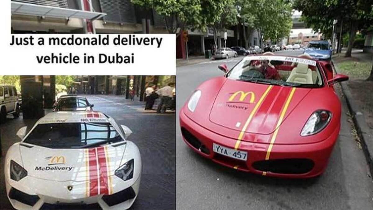 Will McDonalds deliver in a Lamborghini in Dubai?