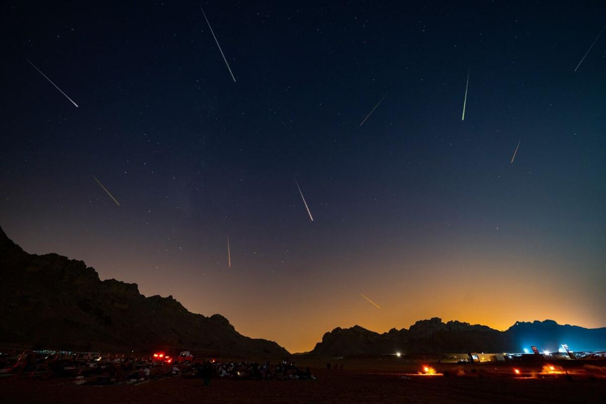 File images of a stargazing event at Mleiha campsite
