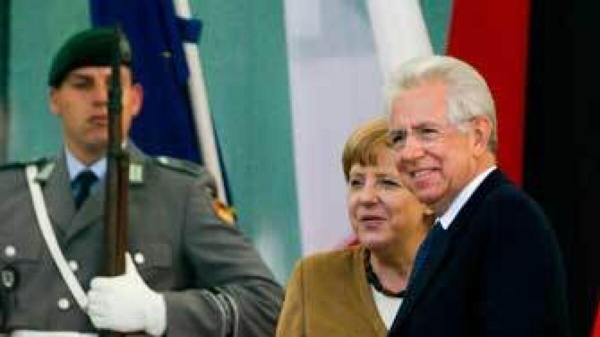 Merkel, Monti to discuss euro crisis