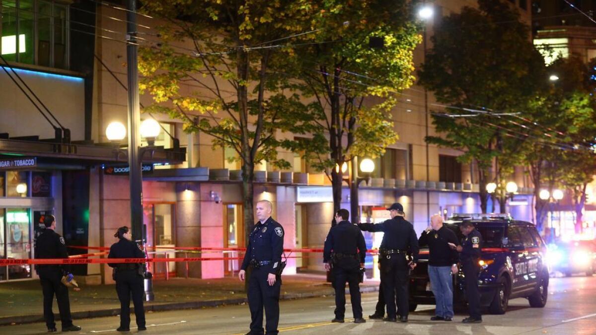 Five shot in downtown Seattle near scene of anti-Trump protests