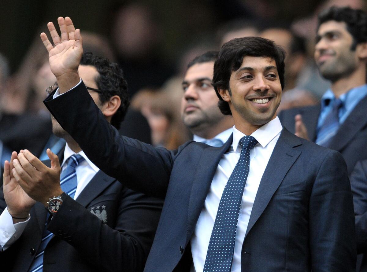 Sheikh Mansour bin Zayed Al Nahyan, UAE Vice-President, Deputy Prime Minister and Minister of the Presidential Court, during a Manchester City match in 2010. — AFP file