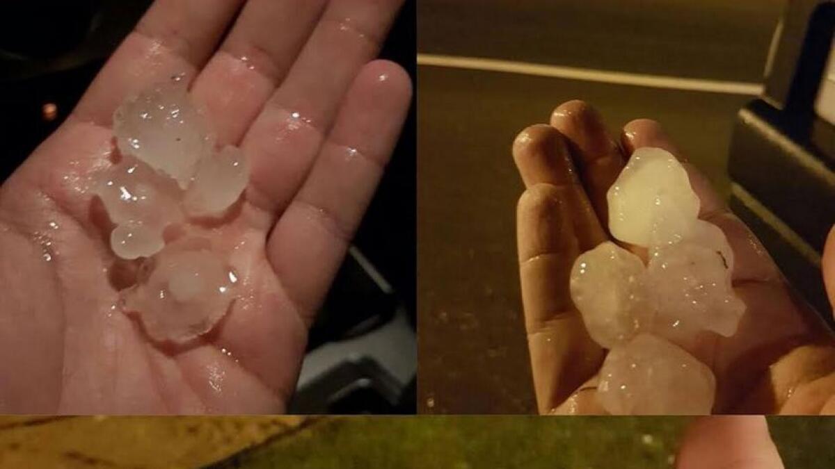 Large hail, heavy showers hit Ras Al Khaimah