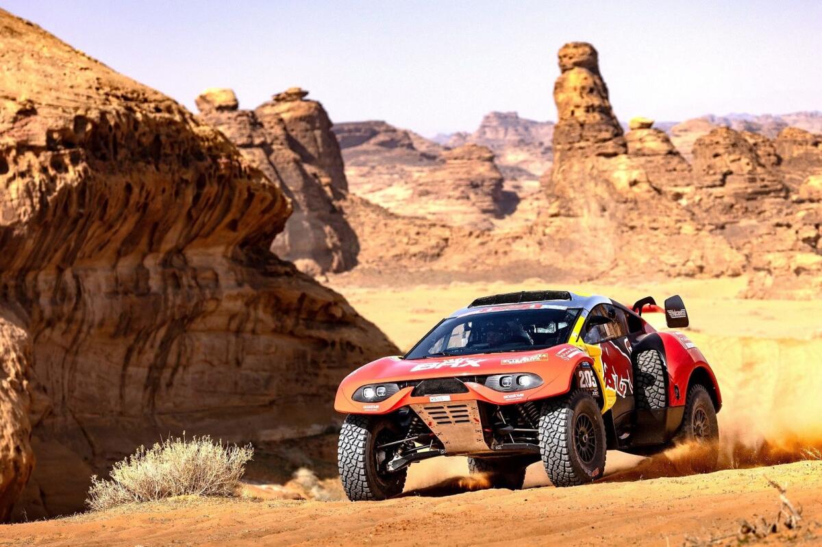 Loeb and Fabian Lurquin in the BRX Prodrive Hunter. - Supplied photo