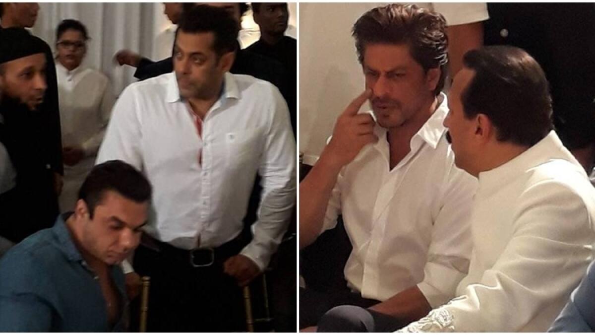 Shah Rukh, Salman attend iftar party, but separately