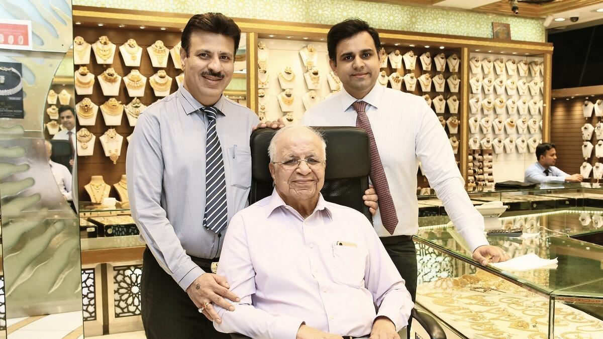 Founder Lachmandas Jethwani with Managing Directors Sanjay L. Jethwani and Kapil S. Jethwani