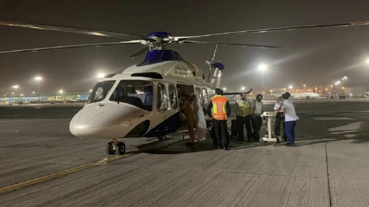 70-year-old man airlifted to Abu Dhabi after road accident