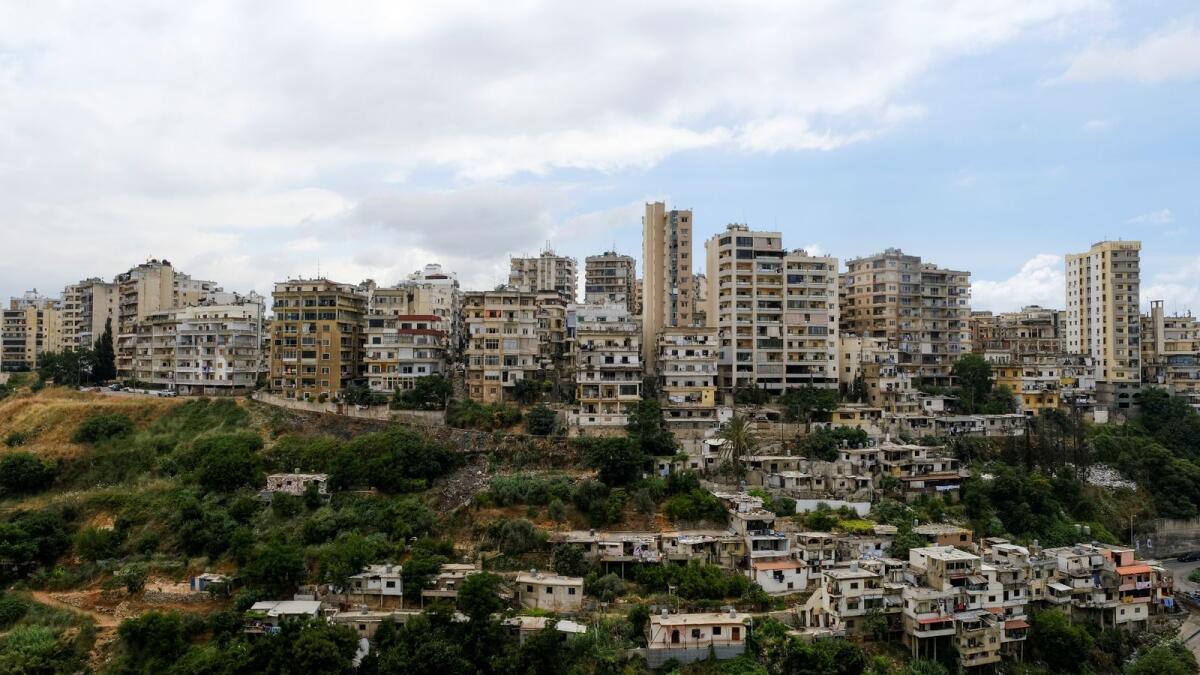 A general view shows buildings in Tripoli, Lebanon.