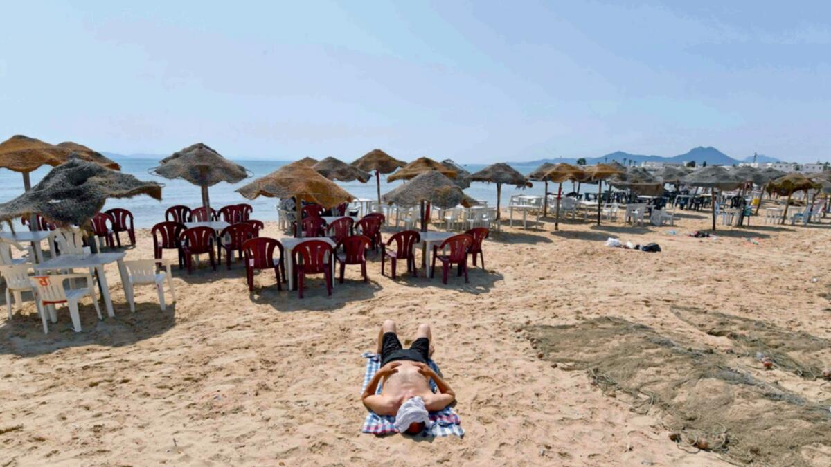 A beach in Tunis. According to a World Bank Report, coastal erosion could cost the country up to 2.8 per cent of its GDP. — AFP file