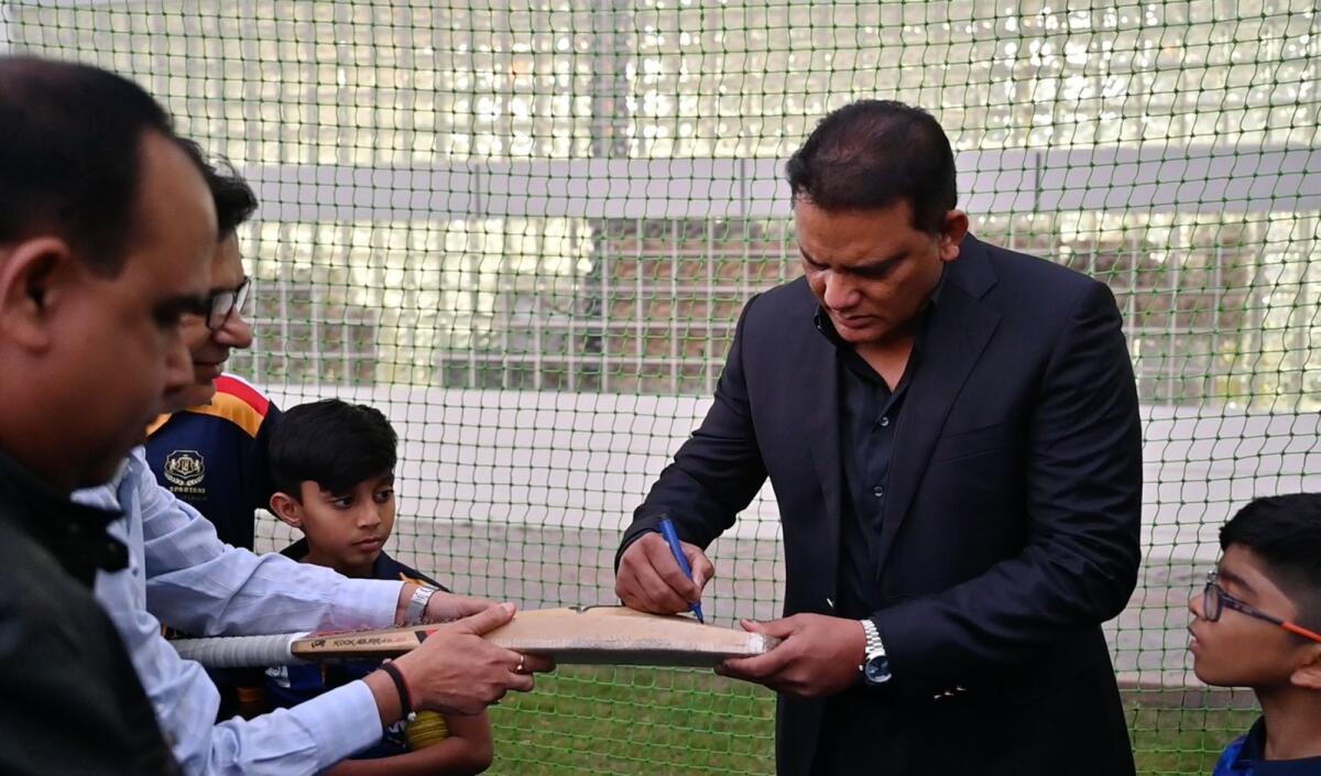 Former Indian captain Mohammad Azharuddin during a meet and greet session at the Khaleej Times headquarters in Dubai. — Photo by Neeraj Murali