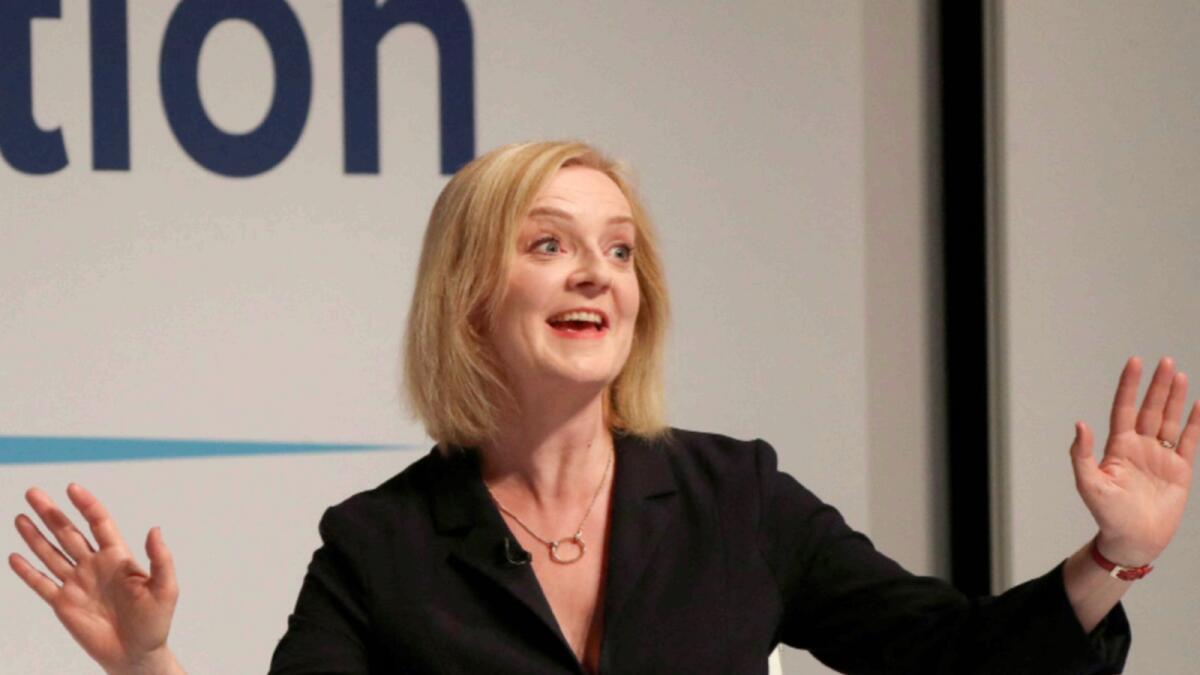 Conservative leadership candidate Liz Truss. — Reuters