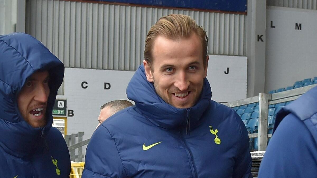 Tottenham's Harry Kane prior to the match against Burnley at Turf Moor on Sunday. — AP