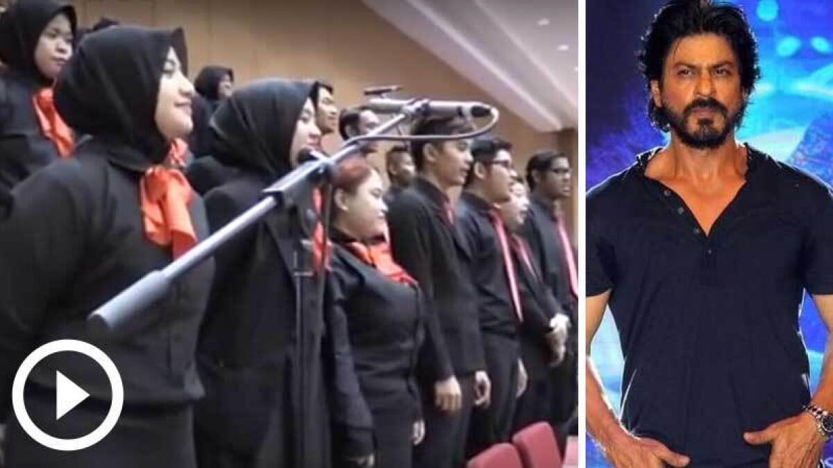 Watch: Malaysian students sing Janam Janam for Shah Rukh Khan