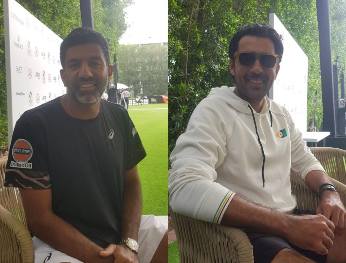 India's Rohan Bopanna and his former doubles partner from Pakistan, Aisam-ul Qureshi. — Photos by Rituraj Borkakoty